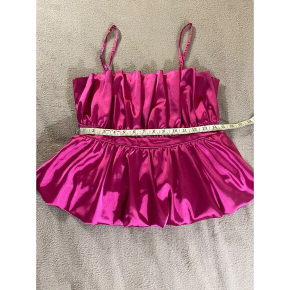 Thirty Thirty Juniors Womens Pink Crop Tank Top - Large - Picture 8 of 12